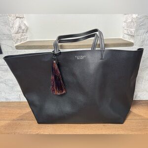 Victoria's Secret Black Tote with Multicolor Tassel